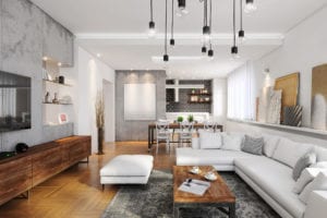 Modern hipster apartment interior home insurance