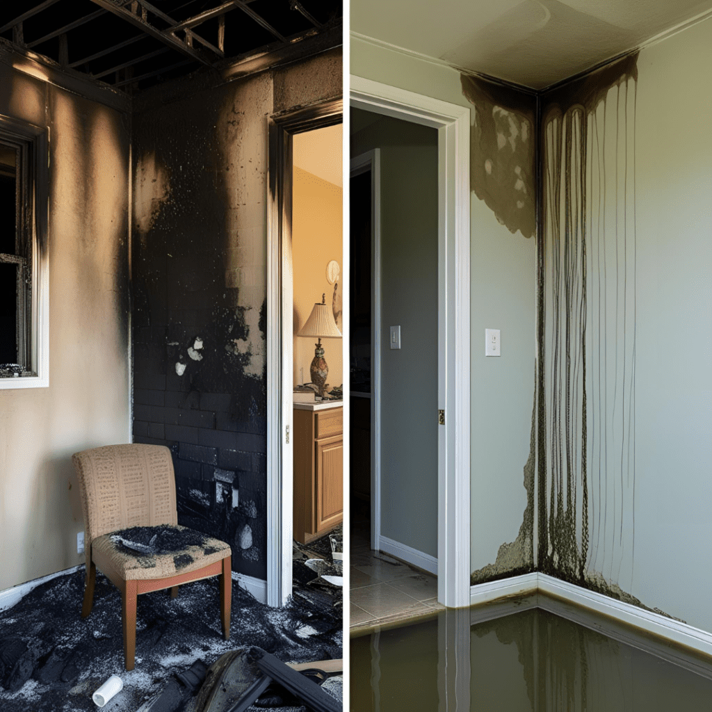 Fire v.s Water Damage