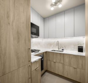 NYC Kitchen Brown and White