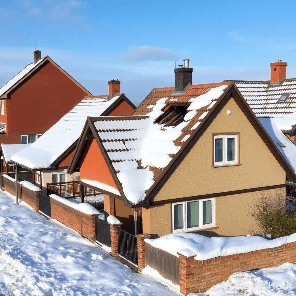 Snow Damaged House