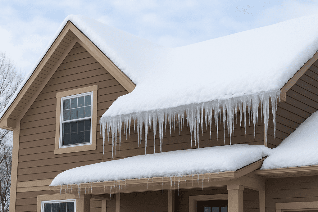 Ice Dam on Roof