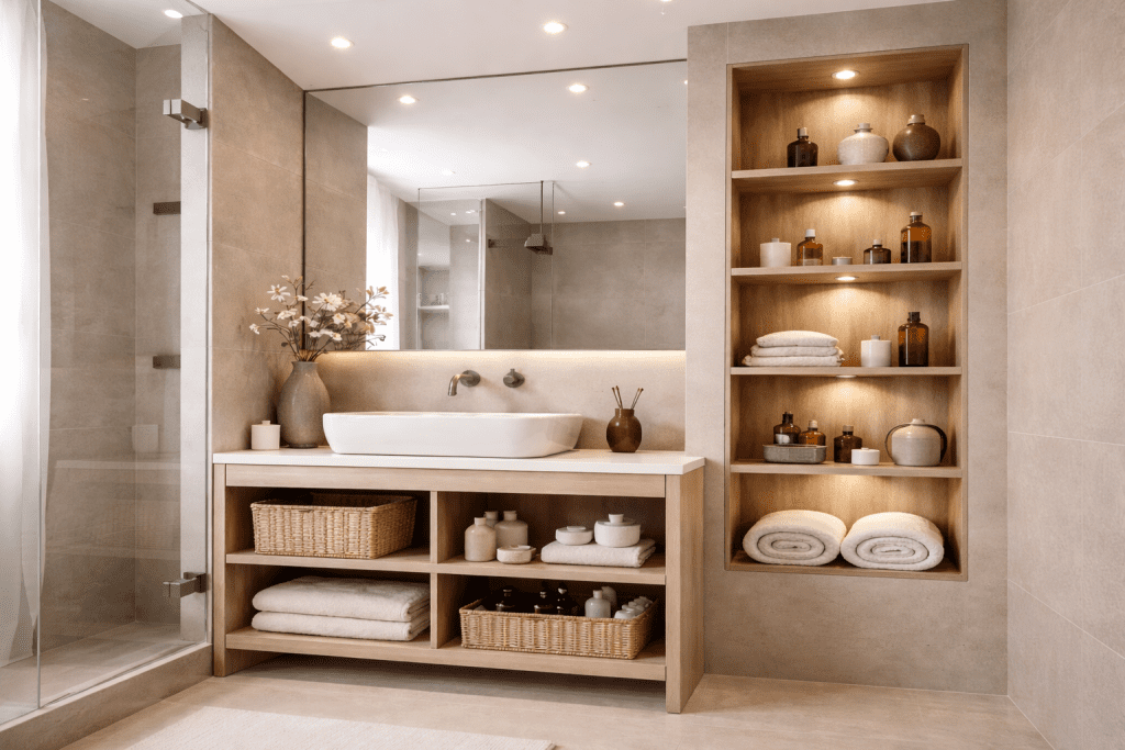 Smart Storage in Bathroom