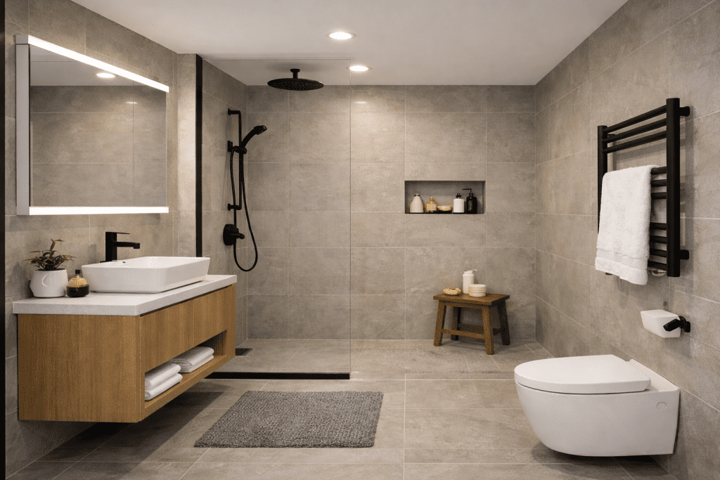 Wet Room Layout Shower Floor