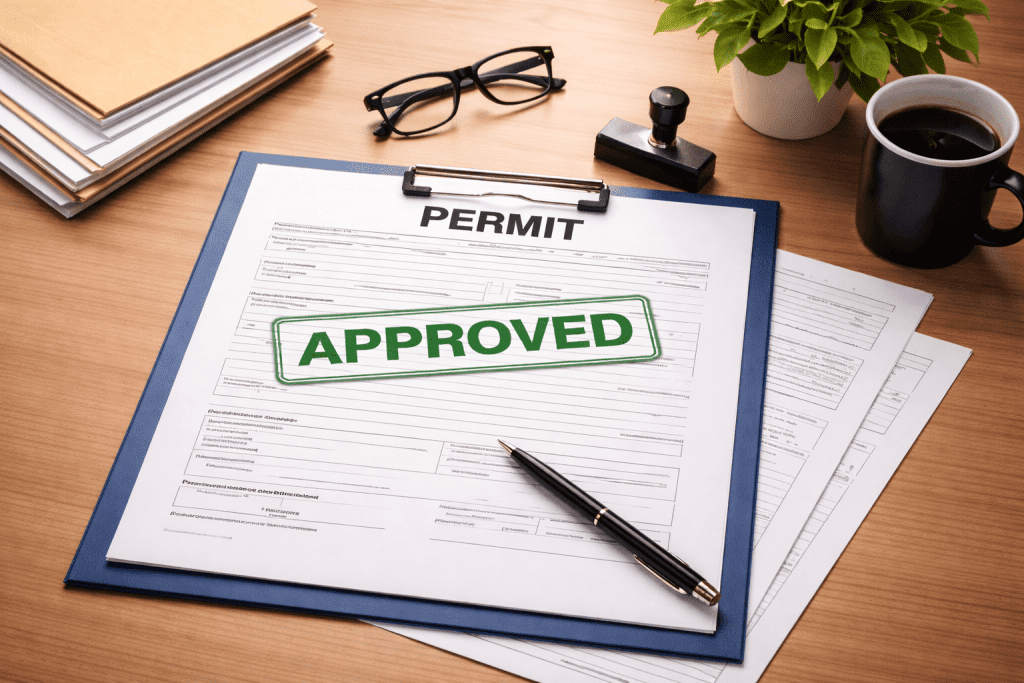 Permits approved papers